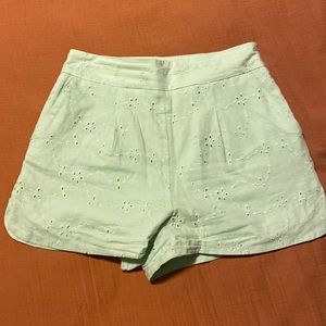 Mint Green High Waisted Shorts